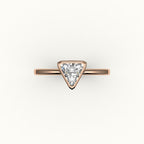 Trillion Cut Bezel Ring Setting