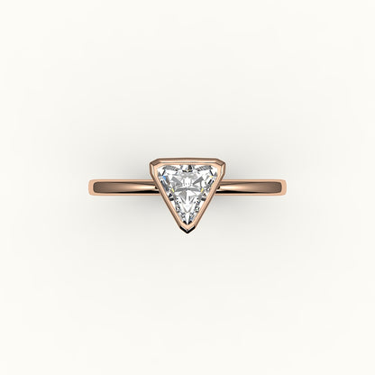 Engaste de anillo con bisel de corte trillón