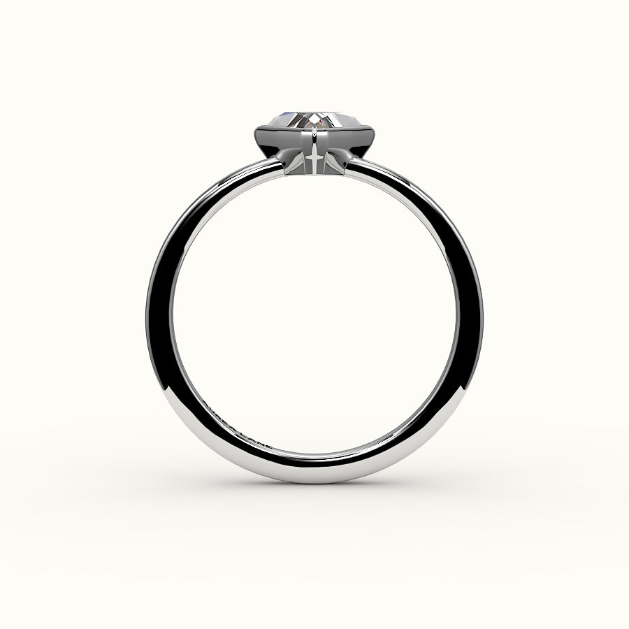 Engaste de anillo con bisel de corte trillón