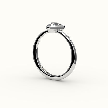 Engaste de anillo con bisel de corte trillón