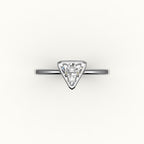Trillion Cut Bezel Ring Setting
