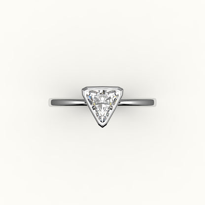 Engaste de anillo con bisel de corte trillón