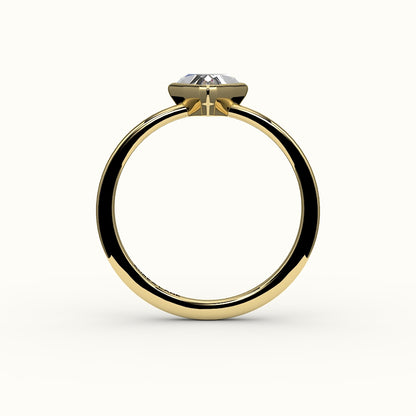 Engaste de anillo con bisel de corte trillón
