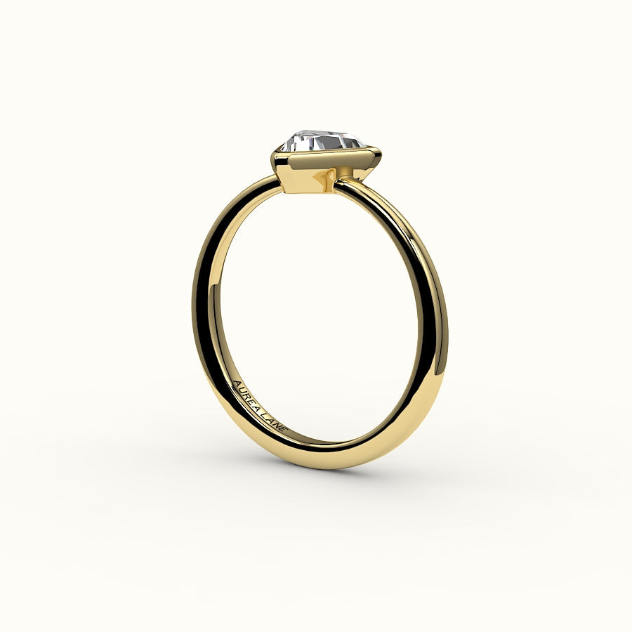 Engaste de anillo con bisel de corte trillón