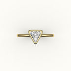 Trillion Cut Bezel Ring Setting