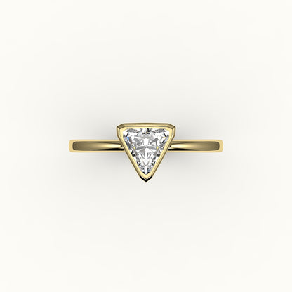 Engaste de anillo con bisel de corte trillón