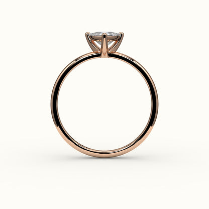 Engaste de anillo solitario de corte trillón