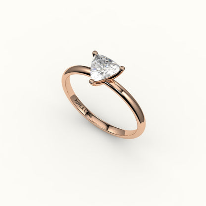 Engaste de anillo solitario de corte trillón