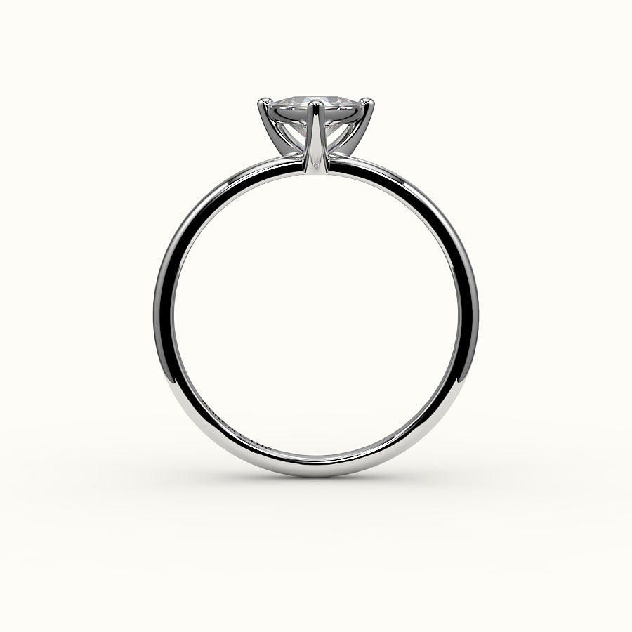 Engaste de anillo solitario de corte trillón