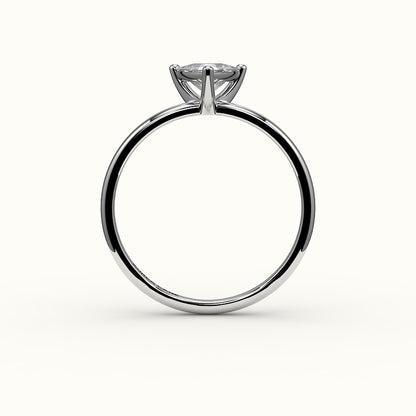 Engaste de anillo solitario de corte trillón