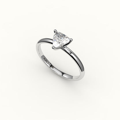 Engaste de anillo solitario de corte trillón