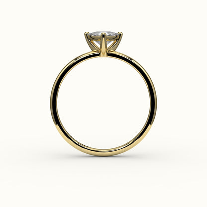 Engaste de anillo solitario de corte trillón