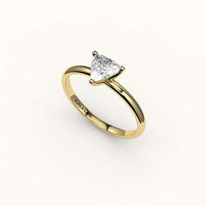 Engaste de anillo solitario de corte trillón