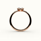 Compass Set Asscher Cut Bezel Ring Setting