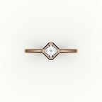 Compass Set Asscher Cut Bezel Ring Setting