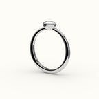 Compass Set Asscher Cut Bezel Ring Setting