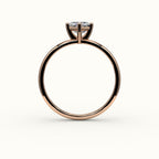 Compass Set Asscher Cut Solitaire Ring Setting