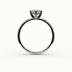 Compass Set Asscher Cut Solitaire Ring Setting