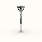 Compass Set Asscher Cut Solitaire Ring Setting