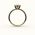 Compass Set Asscher Cut Solitaire Ring Setting