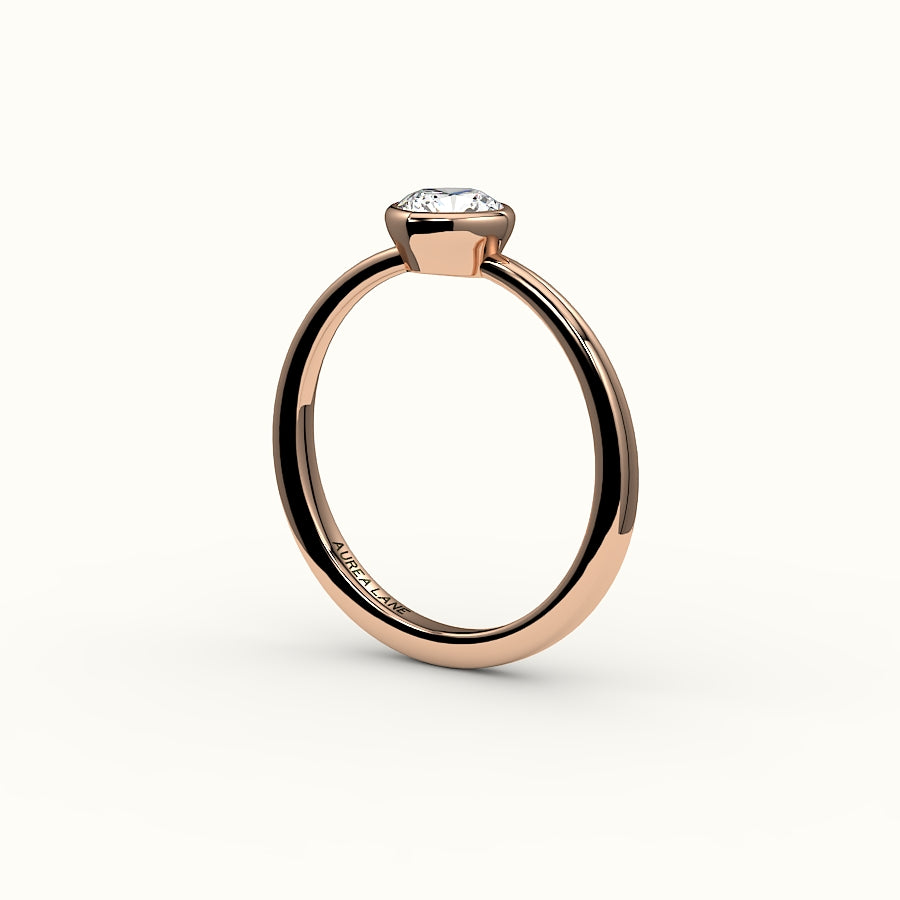 Ajuste de brújula con bisel de corte cojín y anillo