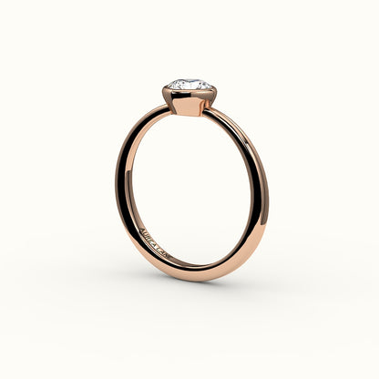 Ajuste de brújula con bisel de corte cojín y anillo
