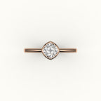 Compass Set Cushion Cut Bezel Ring Setting