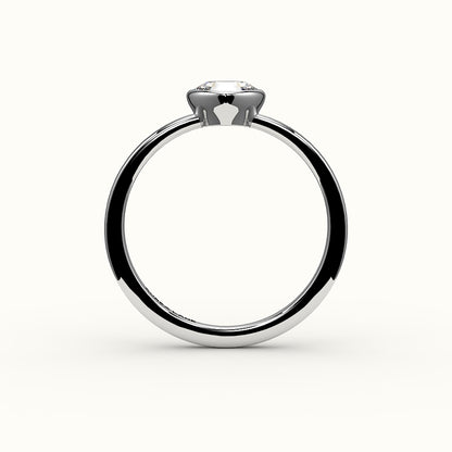 Ajuste de brújula con bisel de corte cojín y anillo