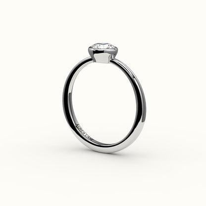 Ajuste de brújula con bisel de corte cojín y anillo