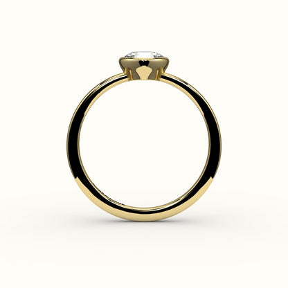 Ajuste de brújula con bisel de corte cojín y anillo