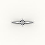 Compass Set Cushion Cut Solitaire Ring Setting