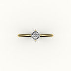 Compass Set Cushion Cut Solitaire Ring Setting
