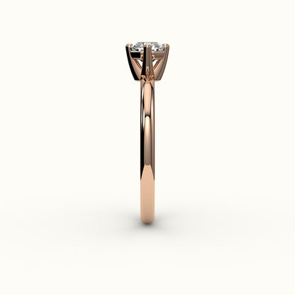 Anillo solitario con corte octogonal y brújula