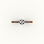 Compass Set Octagon Cut Solitaire Ring Setting