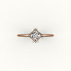 Compass Set Princess Cut Bezel Ring Setting
