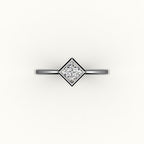 Compass Set Princess Cut Bezel Ring Setting