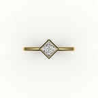 Compass Set Princess Cut Bezel Ring Setting