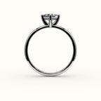 Compass Set Princess Cut Solitaire Ring Setting