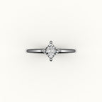 Compass Set Princess Cut Solitaire Ring Setting