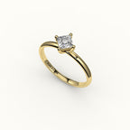 Compass Set Princess Cut Solitaire Ring Setting