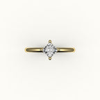Compass Set Princess Cut Solitaire Ring Setting