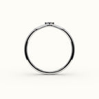 Compass Princess Cut V Diamond Curved Band
