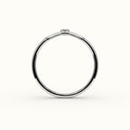 Heart Cut V Diamond Curved Band