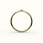 Heart Cut V Diamond Curved Band