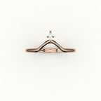 Marquise Cut V Diamond Curved Band