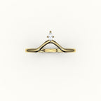 Marquise Cut V Diamond Curved Band