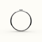 Princess Cut V Diamond Curved Band