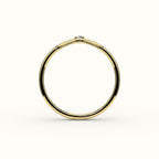 Round Cut V Diamond Curved Band