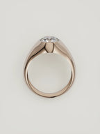 The Cala | Round Bezel Solitaire — 14K Rose Gold — Top View