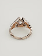 The Cala | Round Bezel Solitaire — 14K Rose Gold — Back View